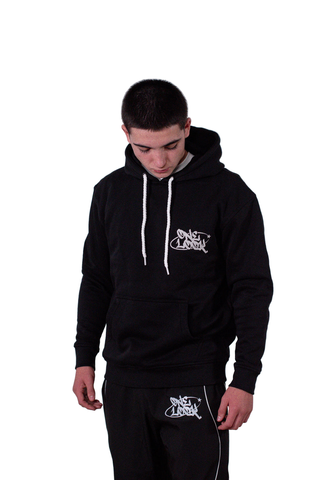 Sudadera stars of wrld black (white)