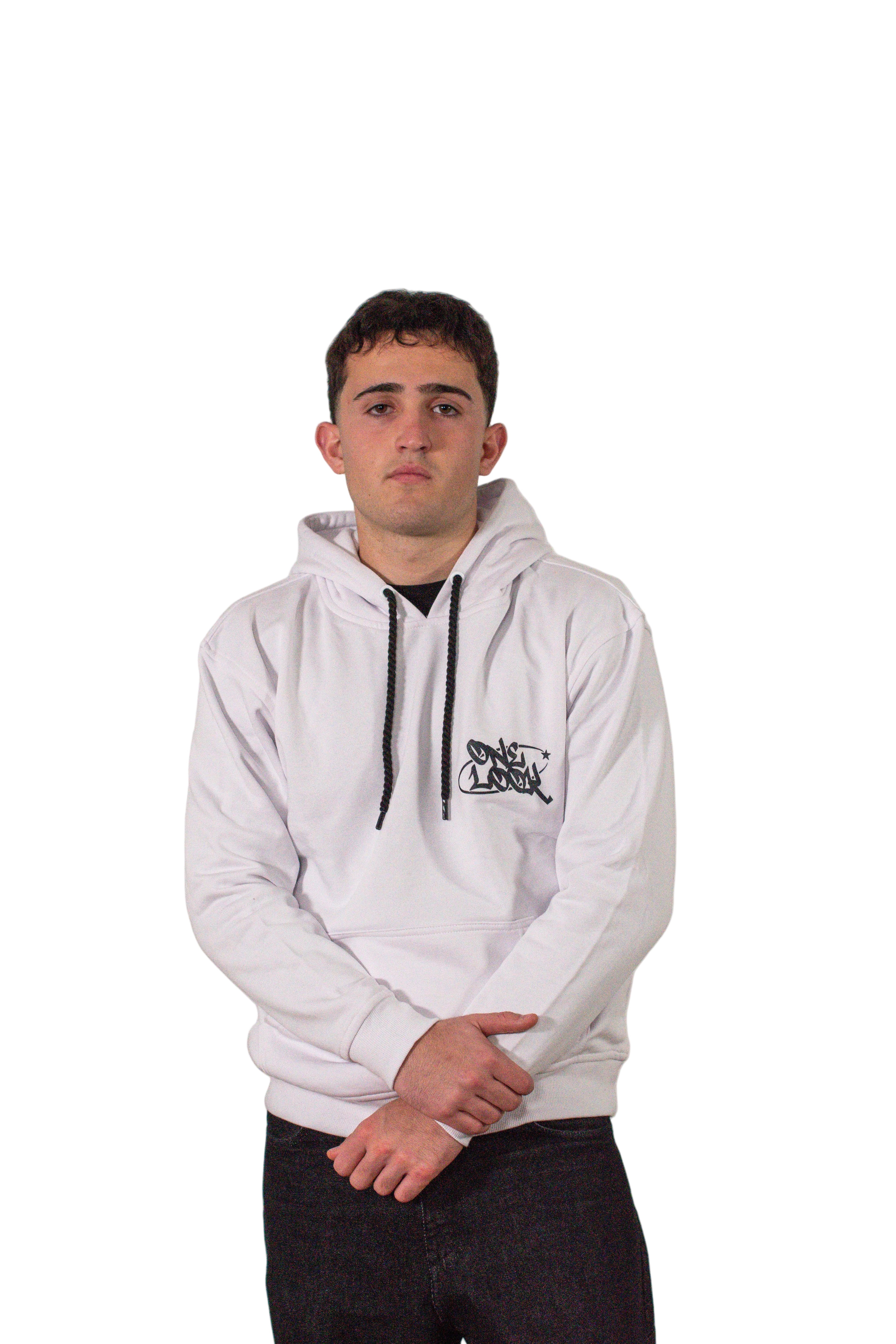 Sudadera white black stars of wrld