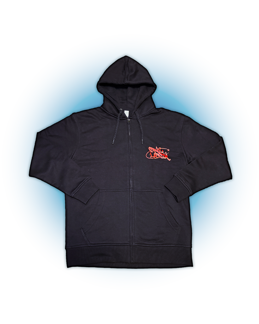 sudadera stars of wrld black (red)