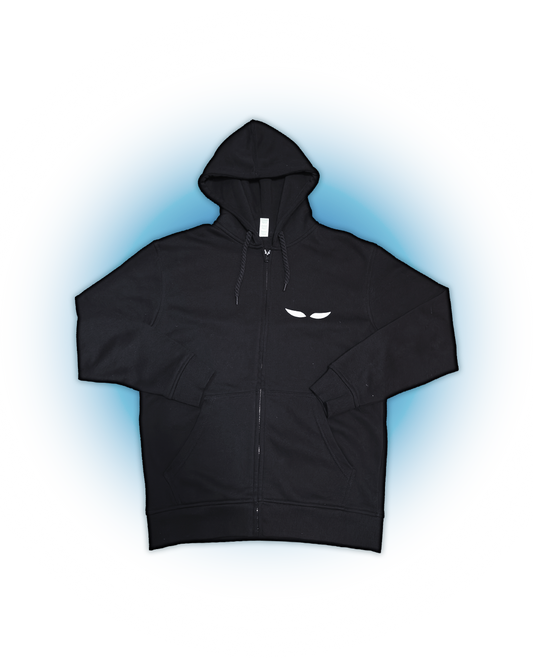 Sudadera black con cremallera EYES