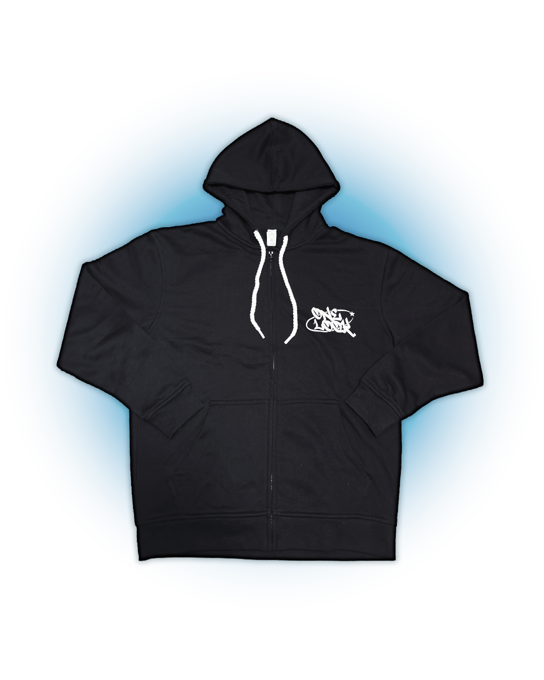 sudadera black con cremallera stars of wrld